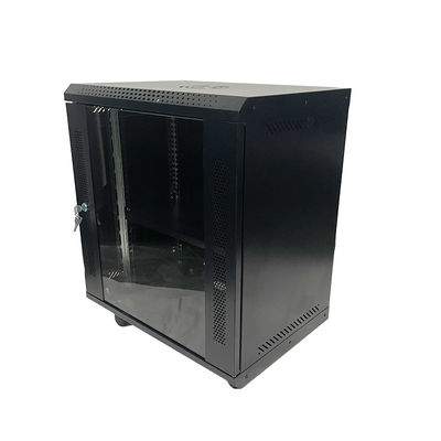 Standard-Server-Rack-Schrank 19 Zoll Wandmontage Schrank mit gehärtetem Glas Tür
