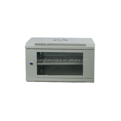 Anpassungsnetzwerkschrank 6U Schwarzer Server-Rackschrank mit kaltgewalztem Stahlmaterial
