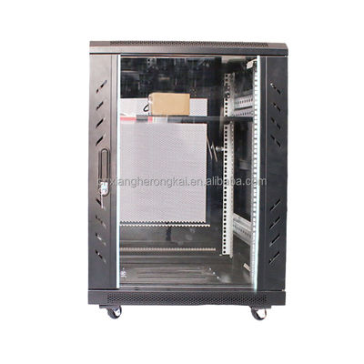 18u 22u 24u Kaltgewalzte Stahl-Server-Rack-Netzwerk-Schrank mit optionalem OEM-Service